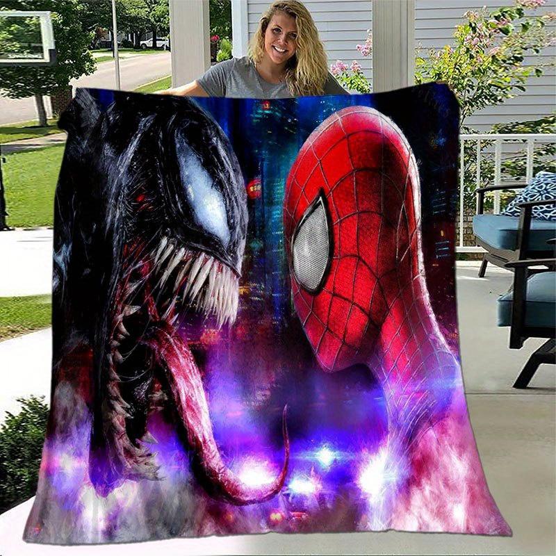 Spider-man Cute Printed Blanket Rectangular Soft Comfortable Modern Style Polyester
