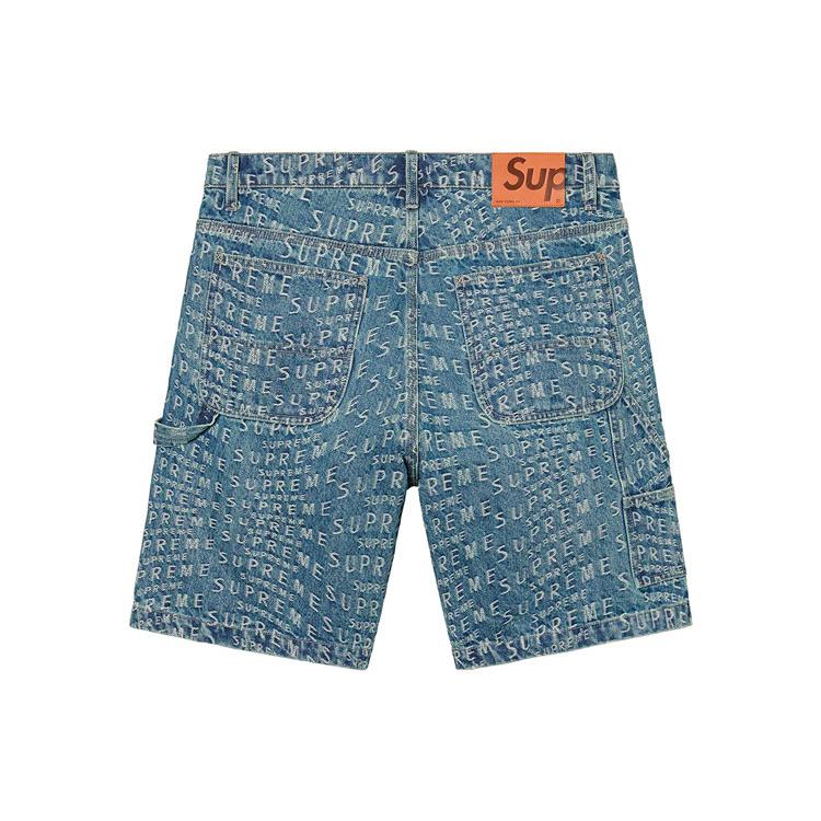 Supreme Warp Jacquard Logos Denim Painter Short SUP-SS21-835