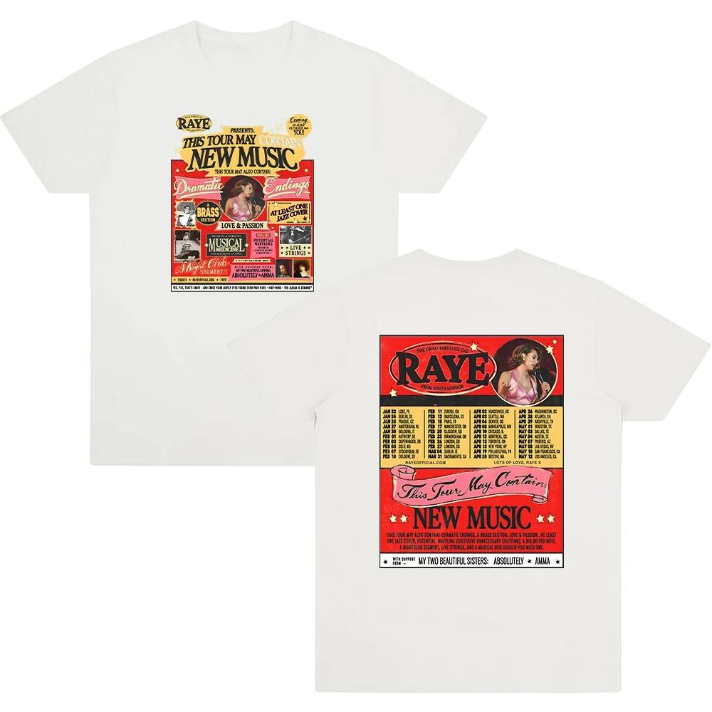 Raye 2026 Tour Globale Magliette Mercah Donna Uomo Moda Cotone Estiva Nuova Maglietta Morbida Streetwear Y2K Oversize Harajuku Top Casual