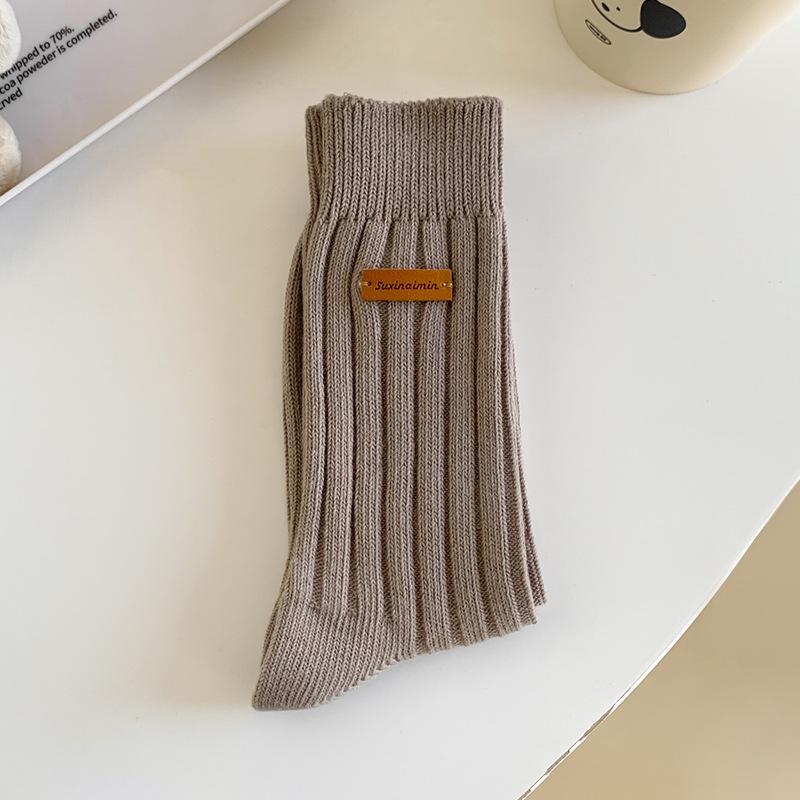 5 Pairs of Female Spring and Autumn New Style Small College Wind Pipe Pile Socks