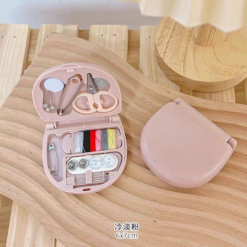 Adorable Pink Sewing Kit: Complete Set with Everything You Need, Compact & Convenient for On-the-Go Fixes