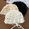 Strapped Knit Beanies Bohemian Style Weave Cap Cute Crochet Hollow Knitted Hat  Ladies