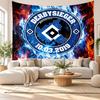Hamburger SV Football Wall Tapestry, Soft Fabric Wall Hanging, Decorative Backdrop For Bedroom Home Wall Art
