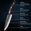 Professionelles Kochmesser Edelstahl Santoku Allzweckmesser Scharfes Sashimi-Messer Küchenutensilien-Sets Mehrzweckmesser