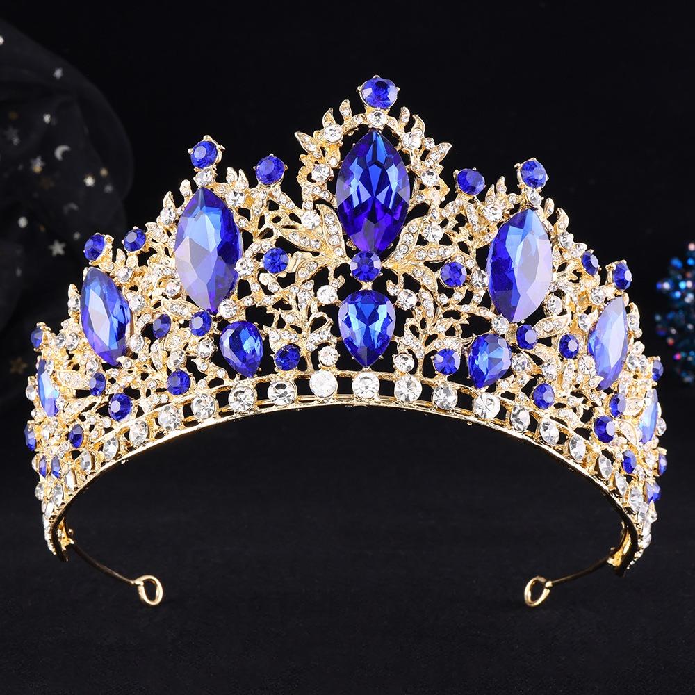 Water Drop Shape Tiara Hair Crown Rhinestone Bridal Wedding Crown Hair Accessories  Party Event