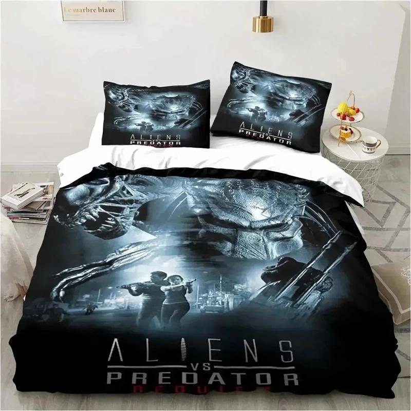 Alien Vs. Predator Predator Movie Bedding Set Single Double Queen King Size Duvet Cover Adult Boys Bedroom Bedspread Luxury Gift