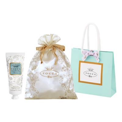 TOCCA Hand Cream Bianca Scent 45mL Drawstring Shopper Included Finger Moisturizer Carrying Bag Present Gift Present Women Men Popular Thank You Return