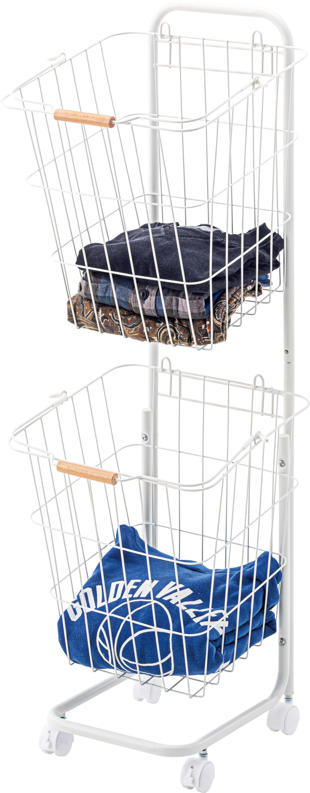 

AZUMAYA Basket Wagon LFS-881WH, Width 37cm, Depth 40cm, Height 107cm