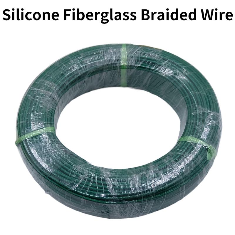 2M/5M High Temperature Resistant Silicone Wire 300°C Soft Copper Cable Fiberglass Braided Insulated Warm Floor Heat Element Line