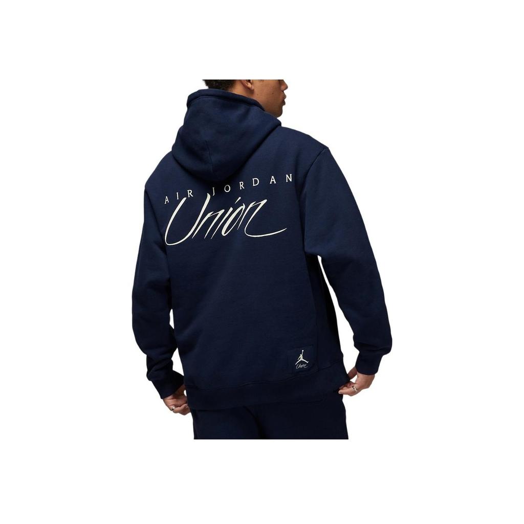 Jordan X Union MJ Fleece Hoodie (Asia Sizing) College Navy/Coconut Milk Unisex Streetwear DV7335-419