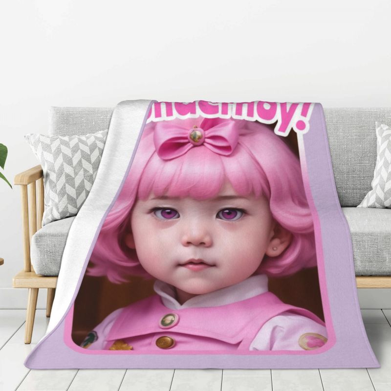 Custom Anime Animation Otori Emu Blanket Warm Fleece Soft Flannel Throw Blankets For Bed Sofa Car Autumn