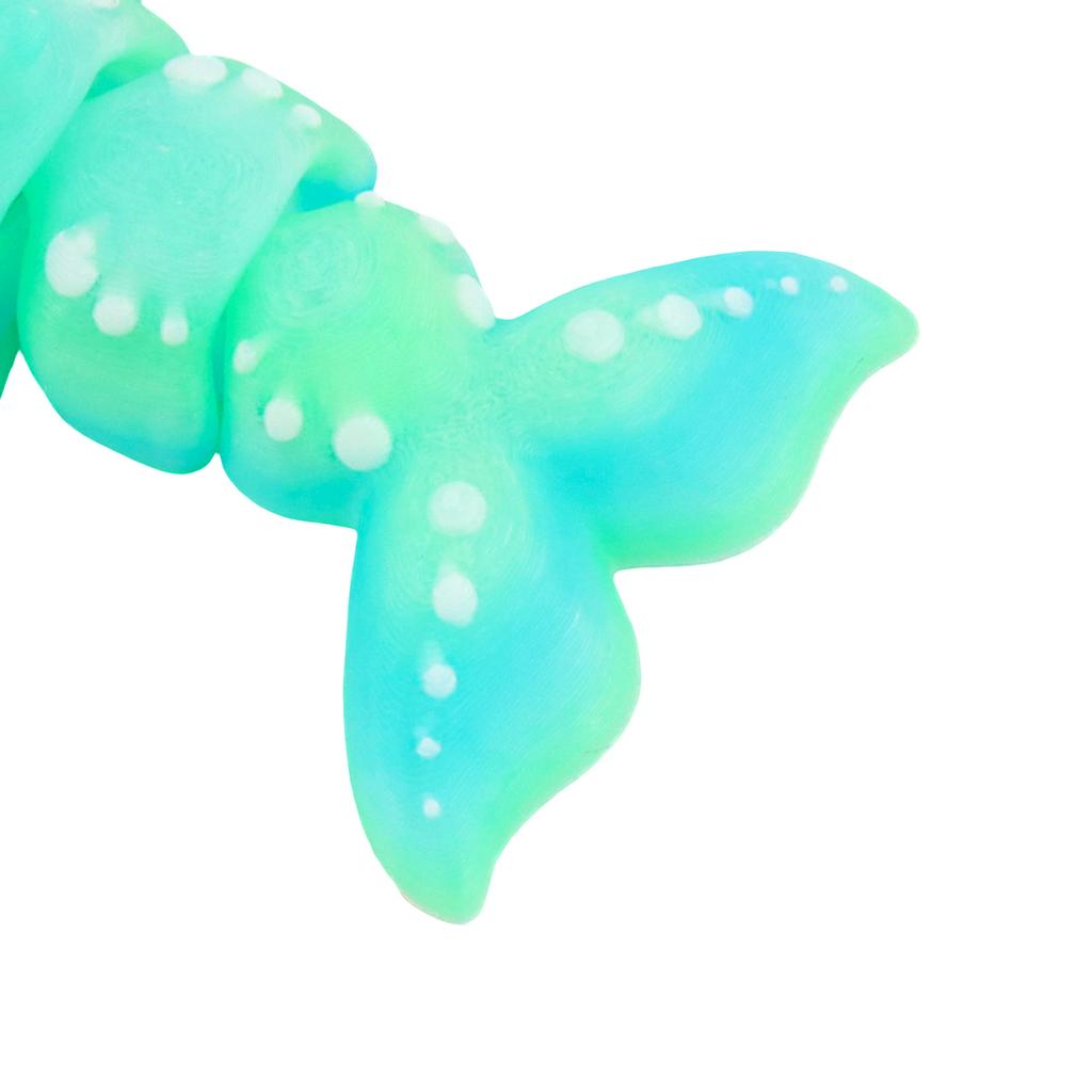 3D Printed Gradient Dolphin, Simulated Marine Life Model Ornament With Movable Joints