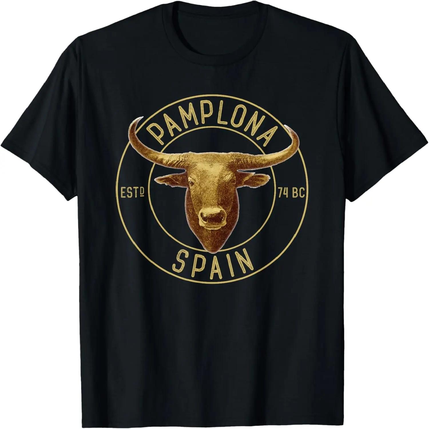 

Run With The Bulls Pamplona Spain Adventurers Europe Travel T-Shirt S чёрный
