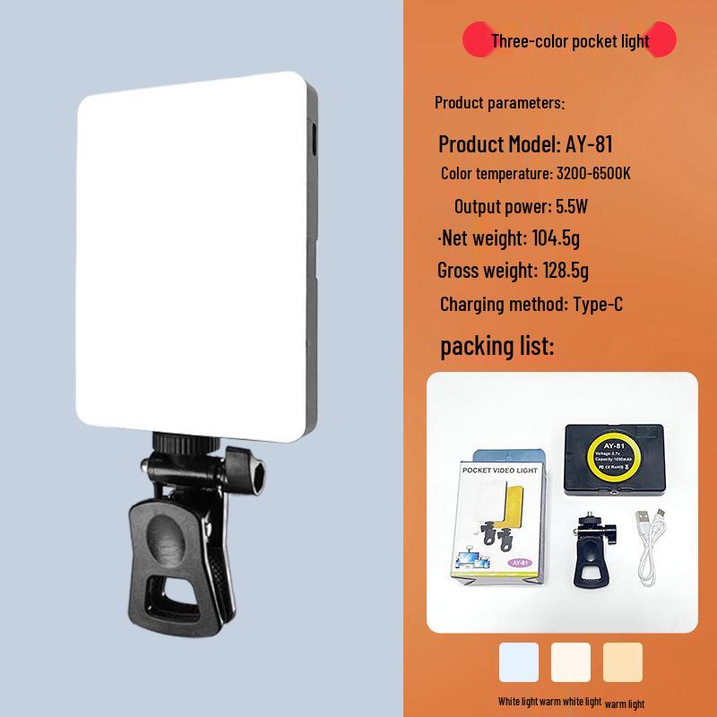 Mini RGB LED Pocket Light for Mobile Photography and Live Streaming