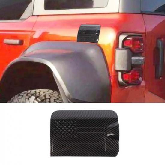 

Carbon Fiber Filler Fuel Tank Gas Cap Panel Cover Trim For Bronco Raptor +