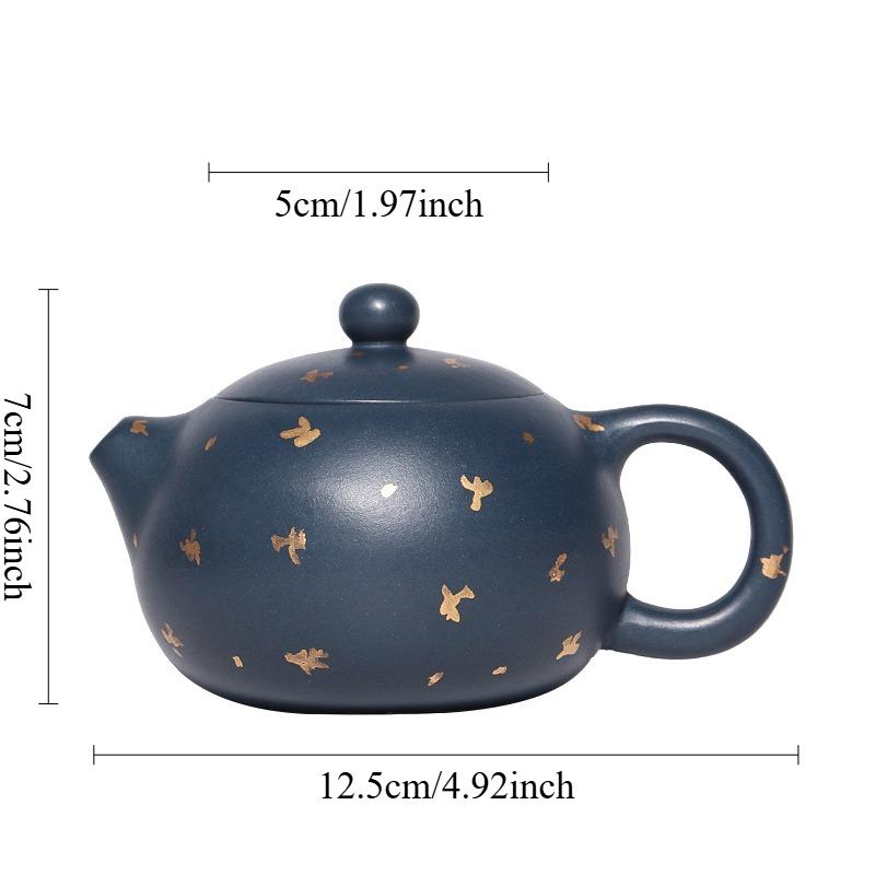 

210ml Xishi Yixing Teapot Tianqing Mud Teapot Kung Fu Tea Set Small Capacity Ball Hole Pu er Tea Pot Household Chinese Tea Set