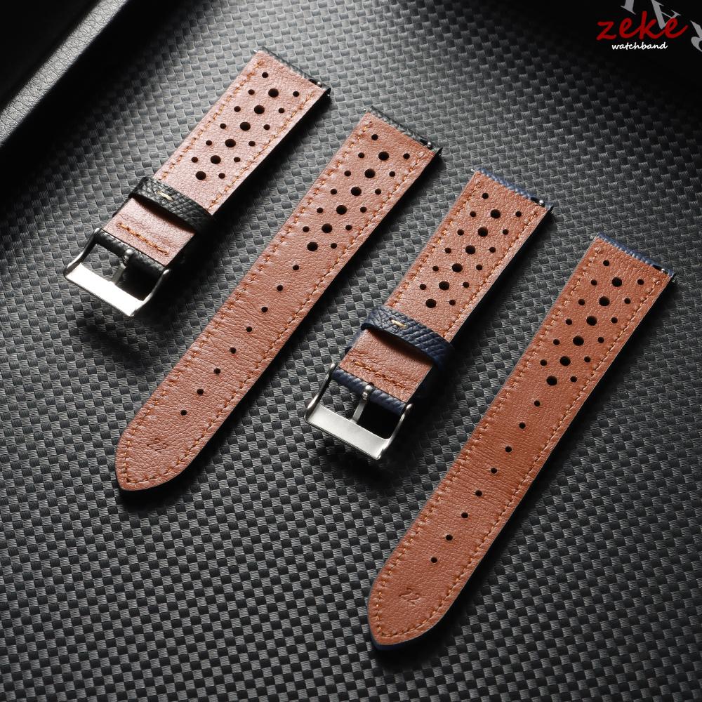 18mm 19mm 20mm 22mm Vintage Echtes Lederarmband Herren Damen Universelle Rindslederbänder Atmungsaktive Schnellverschluss-Armbänder für Seiko