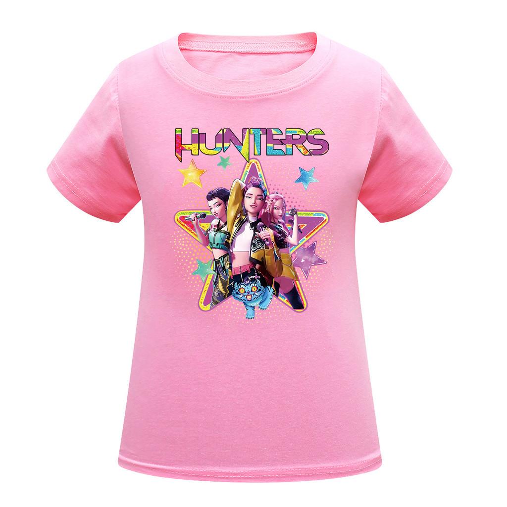 Kids Girls Anime Cartoon K-POP Printed Casual Short Sleeves T-Shirt Top