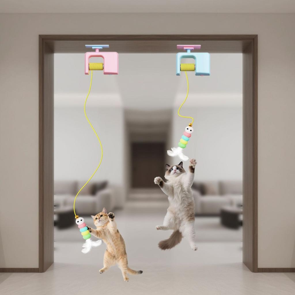 Electric Smart Interactive Cat Teasing Stick Toy Automatic Funny Hanging Door Flying Bird Cat Toy Pet Stress Relief Toys For Cat