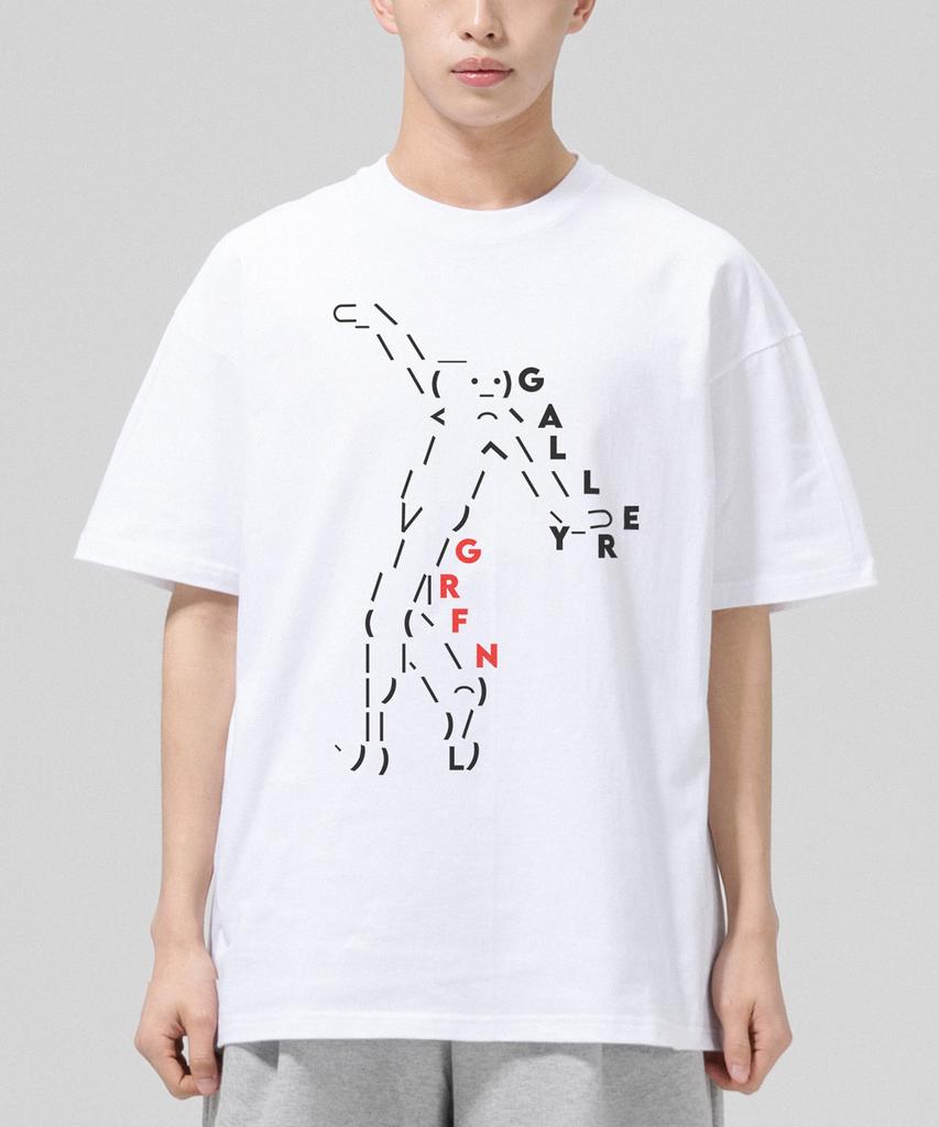 Geulaenpini Dance Emotion Oversized Short Sleeve T-Shirt - White