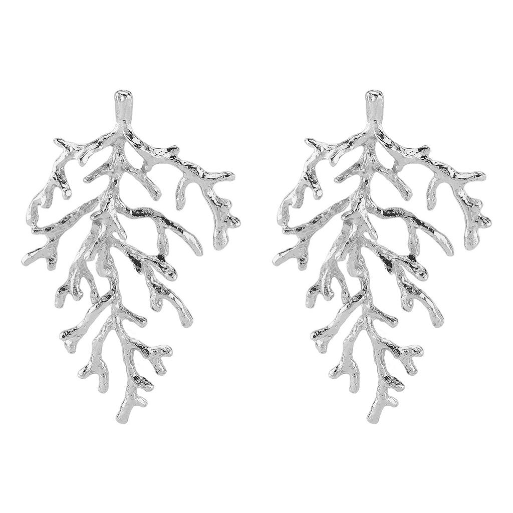 Fashion light luxury personality exaggerated branches coral beach vacation summer niche earrings collar