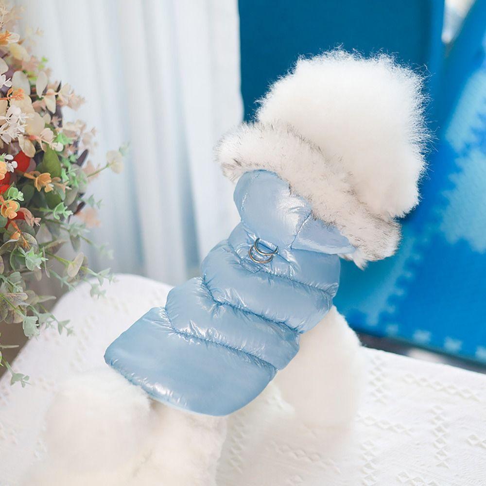 

With Back Buckle Winter Dogs Cotton Vest Cotton Dogs Vest Coat Pet Clothing Coat Jacket Winter XS синий