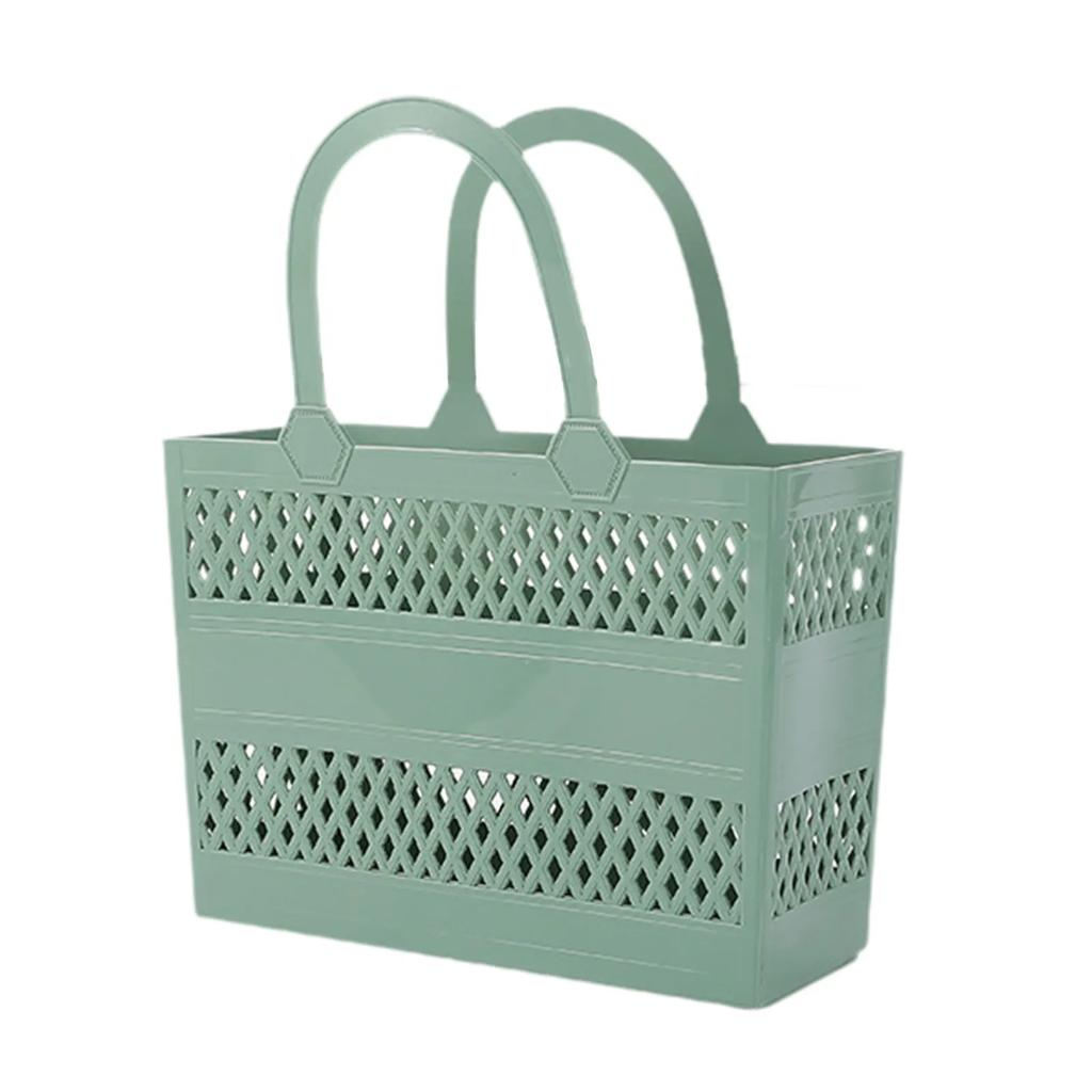 Shower Caddy Basket with Handles Portable Large Capacity Drainage Box Household Storage Basket for Camp Bathroom Beach Dorm Gym