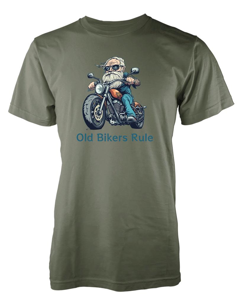 Bnwt Old Bikers Rule Motorbike Harley Chopper Unique TShirt Adult Kids