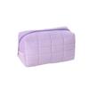 1Pc Cosmetic Travel Fleece Fabric Solid Color Wash Bag Make Up Pouch Storage Case Women's Toiletry Bag