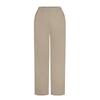 Women Straight Leg Mid Rise Trousers with Flat Front Design for Casual and Suitable for Daily Use