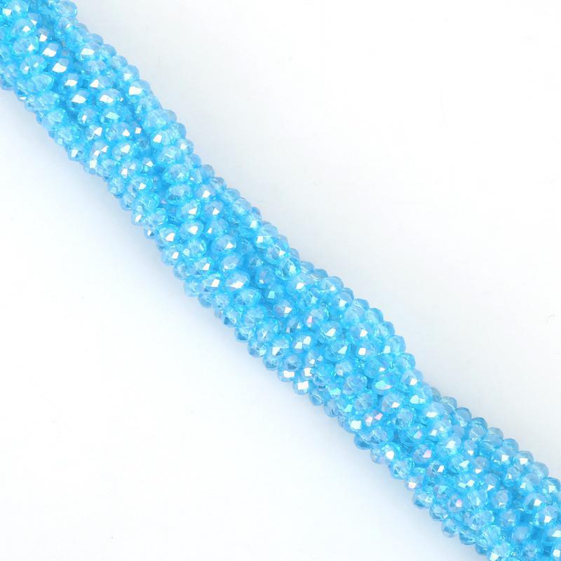 2mm Flat Crystal Wheel Beads DIY Glass Loose Beads Handmade Beading Accessories