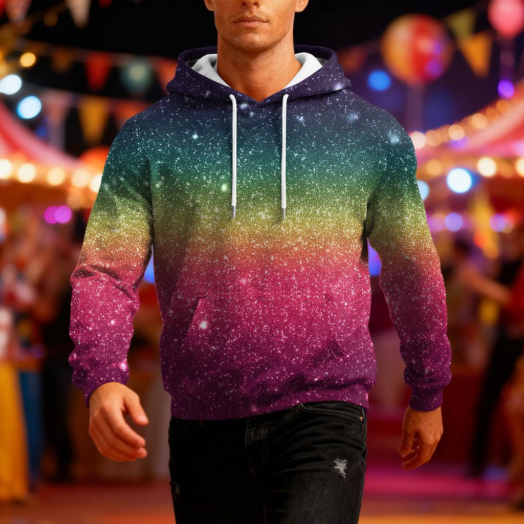 Men's Long-Sleeve Casual Hooded Sweatshirt