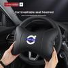 1Pcs Pu Leather Car Neck Pillow Auto Emblem Headrest For Volvo Xc60 Xc90 V40 V60 S60 V50 V90 S80 C40 XC40 V70 XC70 C30 EX90 C70