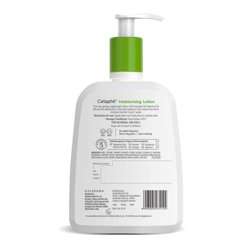 Moisturizing Lotion for Normal, Combination and Sensitive Skin (500 Ml), Moisturizing Lotion Normal To Combination, Cetaphil