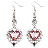 9x Goth Mysterious Drop Earring Jewelry Rose Heart for Butterfly Bat Skull for Cross Pendant Charm Vintage Earring For W