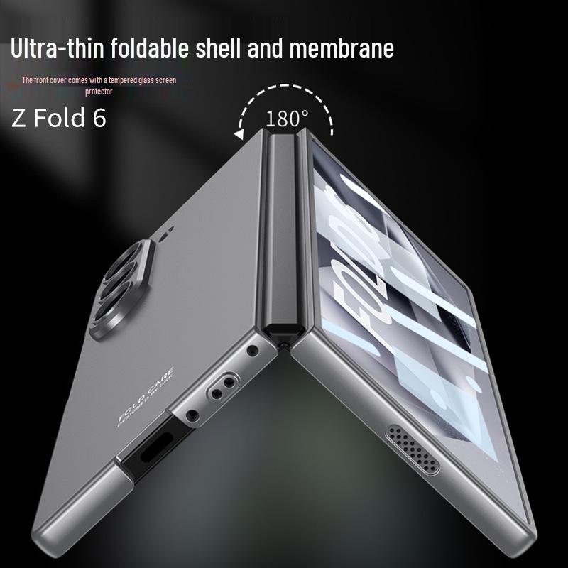Durable Ultra-Thin Galaxy ZFold6 Case: Foldable Anti-Fall Hard Shell & Screen Protector