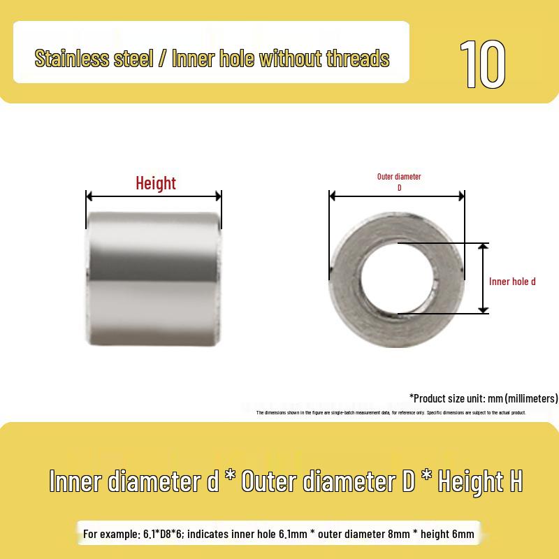 Stainless Steel Hollow Heightening Spacer and Sleeve for M3-M12 Screws