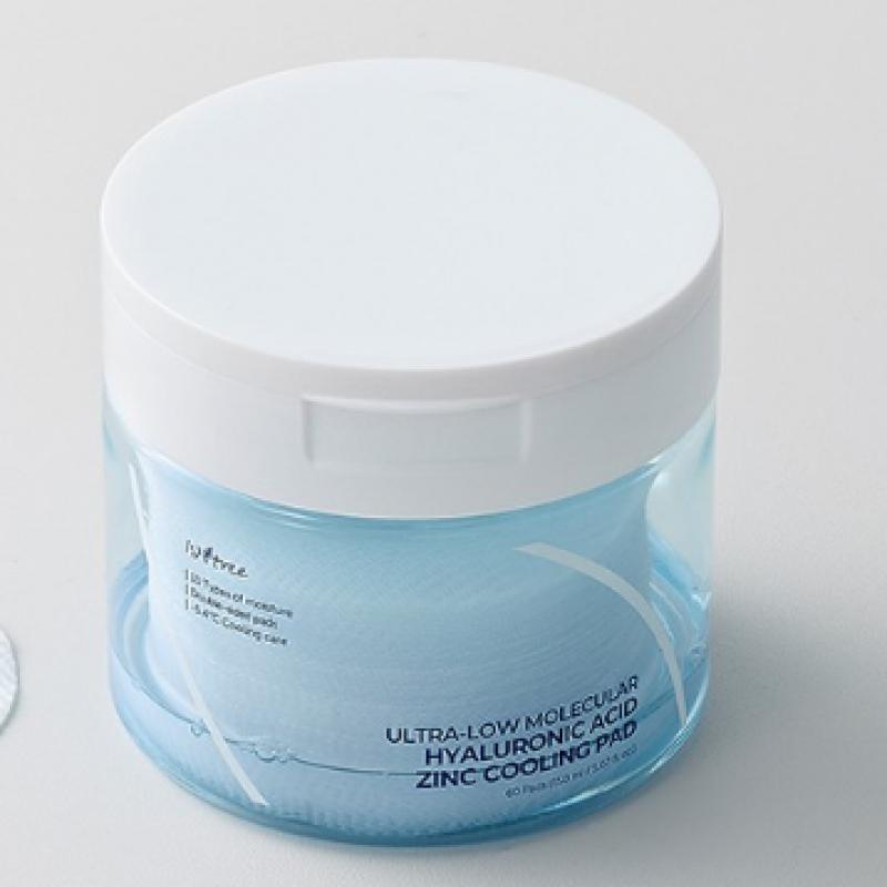 Isntree Ultra Lavmolekylær Hyaluronsyre Sink Kjølepute 60 Stk