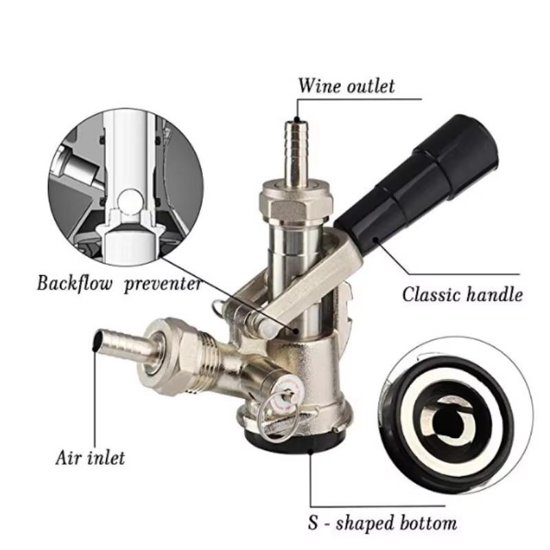 Keg Coupler Draft Beer Dispenser For Home Brew Connectors Coupler Head For Home Brew Wine Beer Dispenser