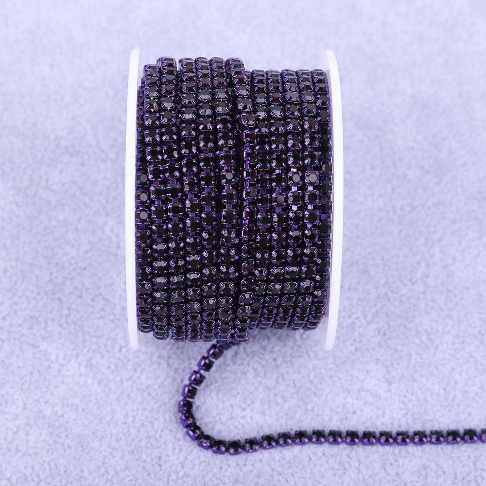 Electrophoresis Bottom Rhinestone Chain Colored Crystal Chain Diy Mobile Phone Case Claw Diamond Chain Jewelry Clothing Wedding Accessories