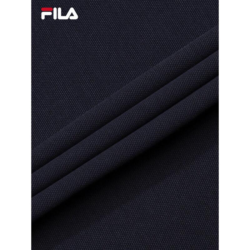 FILA Men's Knitted Long-Sleeve Polo Shirt