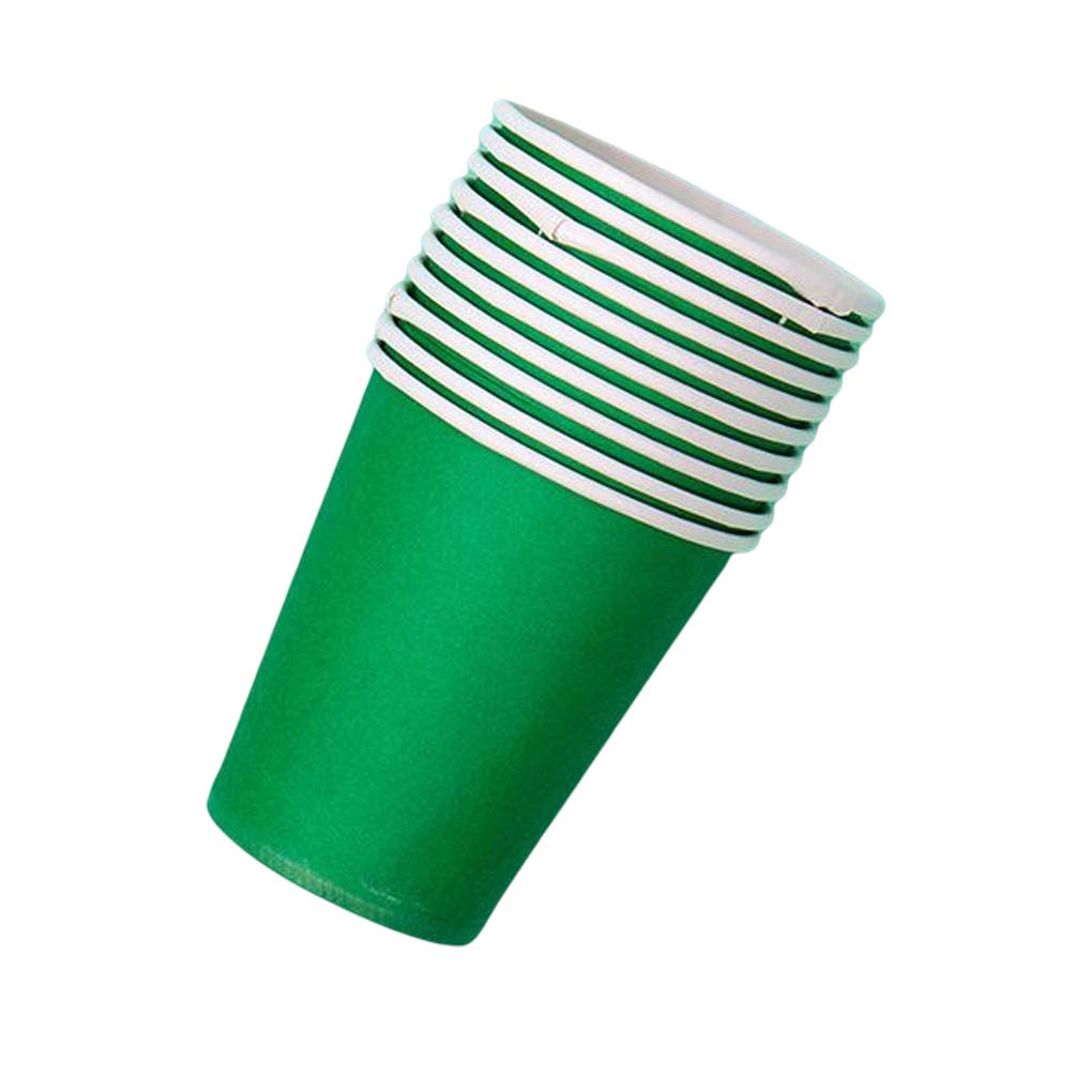 

10 шт. Бумажные стаканчики цвета детский сад одноразовые стаканчики бумага живопись окружающая среда искусство зона рукоделие образование напитки горячие зелёный