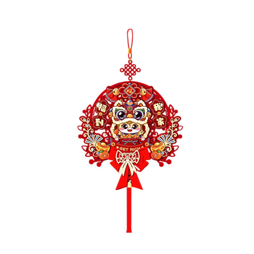 Zodiac Lunar New Year Pendant Elegant Tassel Hanging Decoration for Door Home Festive Decor 2026