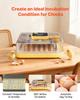 48 Egg Incubator, Automatic Egg Turner with LED Candler, Temperature Display & Auto Humidity Control, 360° View Clear Window, Poultry Eggs Incubator