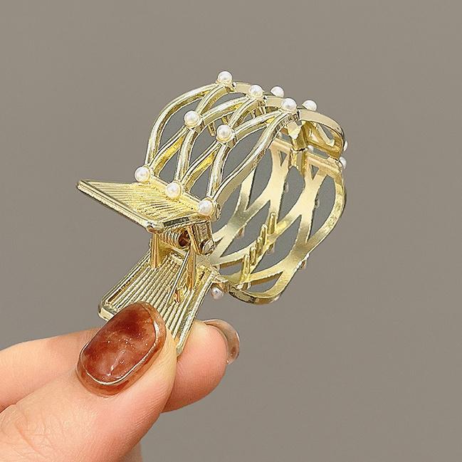 Korean Pearl Crystal Claws Clips Women Geometric Claw Girls Clamps Crab Headband Hairpin Fashion Hair Accessories