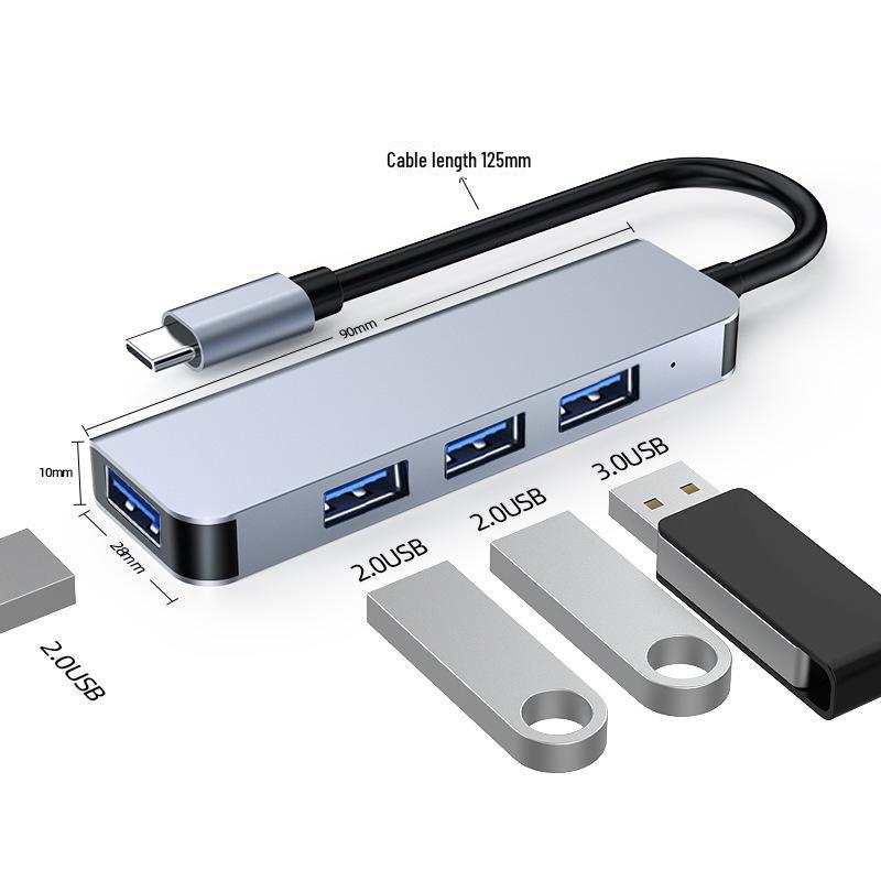 4-v-1 Vysokorychlostní USB-C Hub pro Huawei & Apple MacBook