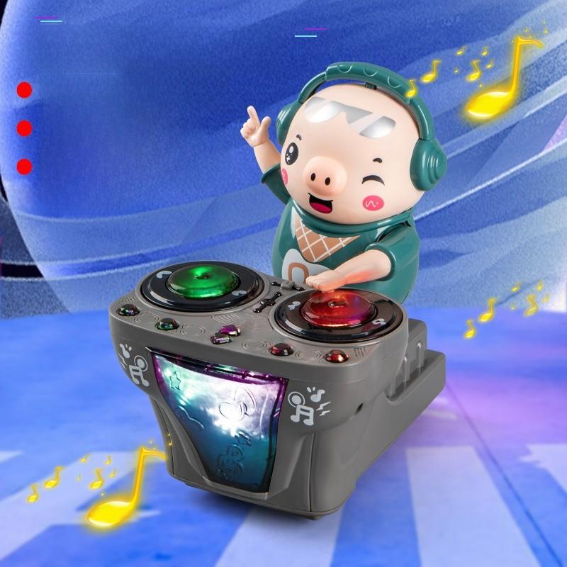 

Childrens Educational Toy Electric Dj Pig With Moving Crawl For Toddlers Gift