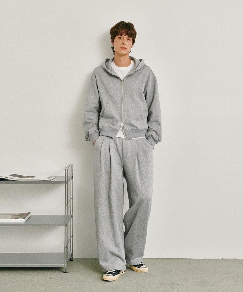 GLW Wide Double-Pleat Sweatpants Gray