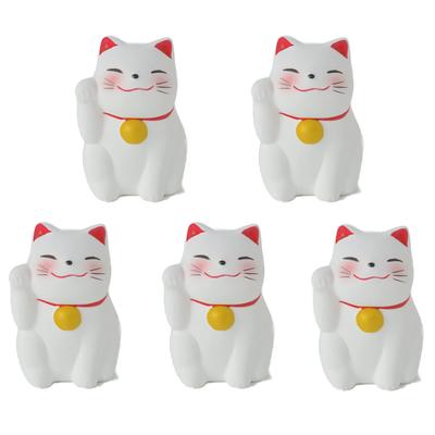 Lucky Cat Fortune Slips of 5 Cats Good Fortune Good Attracting Many Inviting Good Lucky New New Interior Japanese Fun Novelty (Set Right-Handed -