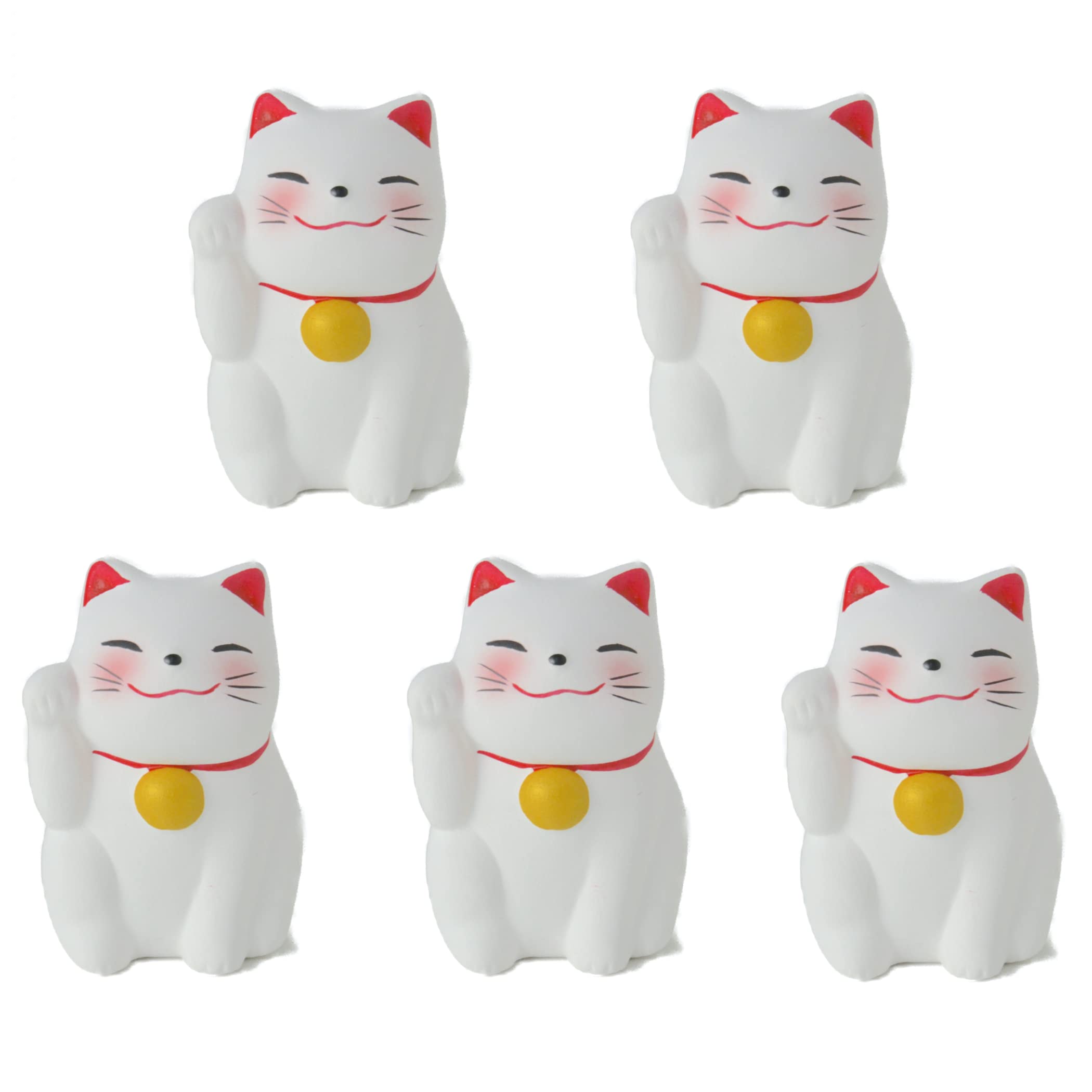 

Lucky Cat Fortune Slips of 5 Cats Good Fortune Good Attracting Many Inviting Good Lucky New New Interior Japanese Fun Novelty (Set Right-Handed -